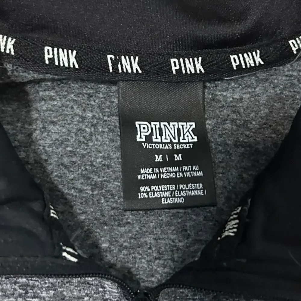 PINK Victoria's Secret | Gray 1/4 Zip Pullover Size Womens Medium